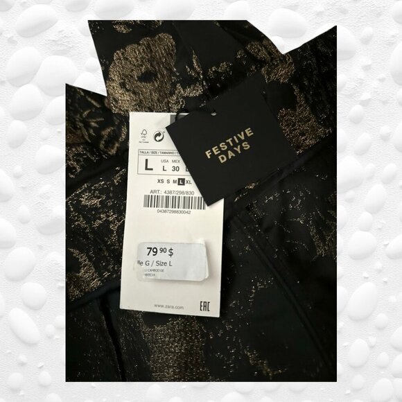 ZARA FESTIVE DAYS PANT - NWT waist 32" - Picture 4 of 6